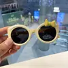 Óculos de Sol Polarizados Infantis com Laço Estampado, Modernos e Versáteis, Óculos de Sol Anti-UV de Silicone Macio para Meninos e Meninas, Estudantes