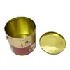 Cajas redondas de hojalata personalizables para comida de Año Nuevo, incluyendo leche, galletas de azúcar, pasteles, rollitos de huevo y dulces, hechas de hojalata