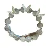 Pulseira borboleta azul gelo design nicho alto valor estilo fada joias de miçangas feitas à mão explosões femininas