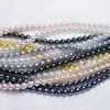 Cuentas de Vidrio de Colores Perlas de Imitación Agujero Recto Cristal Cuentas Sueltas Collar Pulsera Colgante Accesorios para Joyería DIY Cuentas