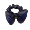 Elástico de Cabelo para Coque Estilo Ballet em Cetim Sedoso com Laço, Acessório de Cabelo Doce de Menina Coreana Preenchido com Algodão Corda para Coque