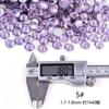 SS5 Diamante plano redondo de vidrio DIY para decoración de uñas, pegatinas de cristal con cuentas de colores, accesorios de decoración para fundas de teléfono móvil