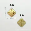 Pingente Quadrado de Ouro Puro 999 com Logo Personalizado, Chaveiro da Riqueza e Prosperidade, Pingente para Bolsa, Disponível para Atacado
