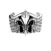 Anillo Retro Europeo y Americano Iris Anillo de Moda Agresivo para Hombre Anillo Distintivo para Dedo Índice Dedo Medio