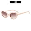 2025 nuevas gafas de sol de moda con forma de ojo de gato transfronterizas europeas y americanas, gafas de sol lisas rojas de red de alta sensación, gafas delgadas para exteriores