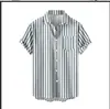 Camisas de Hombre de Venta Caliente Transfronterizas Nuevas Camisas de Playa Hawaianas de Manga Corta con Cuello Estampado Digital 3D