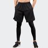 Pantalones ajustados para hombre, de dos piezas, para fitness, deportes, running, entrenamiento, Amazon, informales, elásticos, de secado rápido, 7010