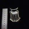 Estilo Étnico Prata Imitação Antiga Prata Miao Colar Pingente DIY Acessórios Base de Molde para Pingentes para Cravação Pingentes de Bordado Antigo