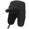 Chapéu masculino de meia-idade para outono e inverno, quente, grosso, à prova de vento, com proteção para as orelhas, camurça, forrado com fleece, adequado para ciclismo ao ar livre, estilo chapéu Lei Feng