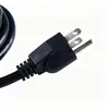 Cable de alimentación de enchufe de tres clavijas americano Cable de alimentación americano Cable de alimentación estándar americano Cable de alimentación estándar americano línea de cola desnuda
