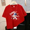 Camiseta de Manga Corta para Niños, Nueva Camiseta Estampada de Estilo Veraniego, Tallas Mediana y Grande para Niños, Algodón Puro Suave, Camiseta de Media Manga Holgada y Elegante
