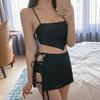 Cross-border Coreia do Sul Dongdaemun Ins Estilo High-end Menina Strapless Barriga Bolso Três-peças Maiô Das Mulheres Maiô
