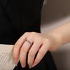 Anillo Vintage Estilo Chino con Patrón de Nubes con Plata Pura 999, Anillo Abierto de Nicho Único para Mujer Azul Quemado de Moda
