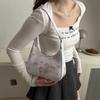 Bolso bandolera sencillo y fresco para mujer, estilo verano 2024, con lazo y bandolera que combina con todo.