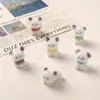 Lindo colgante de cachorro de terciopelo largo tridimensional flocado para llavero hecho a mano DIY, cadena de teléfono móvil, hebilla de equipaje, accesorios para coche