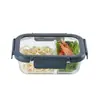 Caja para Conservar Alimentos Frescos Tazón de Vidrio Vidrio de Borosilicato Alto Vajilla Tapa de Vidrio Templado Disponible en Microondas Horno Refrigerador Vajilla