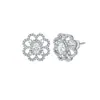 Pendientes de Plata de Ley S925 Chapados en Oro Real con Forma de Trébol de Cuatro Hojas y Circonitas para Mujer, Pendientes Versátiles de Lujo Ligero con Incrustaciones de Circonitas