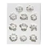 11 Flores Pequeñas Molde de Silicona para Fondant Flores para Hornear Flor de Rosa Cuju Molde de Decoración de Chocolate