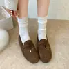Mocassins Retrô com Franjas para Mulheres 2026 Outono Novo Modelo Camurça Slip-On Solado Macio Versátil Casual para o Dia a Dia