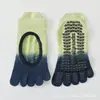 Calcetines de Yoga de Cinco Dedos con Espalda Abierta para Primavera y Verano, Calcetines Antideslizantes para Fitness Indoor de Pilates con Agarre en Toda la Planta del Pie