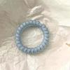 Anillo para el pelo de línea telefónica azul esmerilado de sal marina, banda elástica versátil de temperamento, cuerda para la cabeza para mujer, alta elasticidad, duradera, sin costuras, cuerda para el pelo, accesorios para el pelo