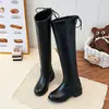 Botas Largas para Niña 2026 Otoño/Invierno Nueva Moda Estilo Británico Forradas de Borrego Cálidas Botas Altas para Niñas Pequeñas