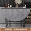 Mesa de comedor plegable, adecuada para salas de estar, mesa redonda para uso doméstico, multifuncional, móvil y plegable, ideal para apartamentos pequeños, con ruedas