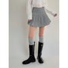 Calcetines de Bota Larga con Capas de Moda Otoñal Color Sólido Calcetines de Chica Spicy JK Hasta la Rodilla Calcetines de Bota Hasta el Muslo con Retazos