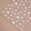 Redanco5D Repujado Popular Pegatinas para Uñas Serie Copo de Nieve Navideño Calcomanías Tridimensionales para Uñas Dr1320
