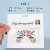 Novos Adesivos Faciais Autoadesivos Sem Cola para Festivais de Música, Maquiagem de Festa, Maquiagem de Palco, Adesivos de Sobrancelha com Strass Brilhantes, Adesivos de Decoração Facial com Strass