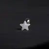 Uña de lengua de estrella perlada acrílico estrella de cinco puntas anillo de lengua de acero inoxidable joyería de piercing corporal nueva transfronteriza