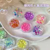 Acessórios para Nail Art Contas de Bolha Sereia Tamanhos Mistos Coloridos Contas Aurora Meio Redondas com Fundo Plano Decoração de Unhas DIY