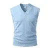 Chaleco de Punto con Cuello en V para Hombre Transfronterizo 2026, de Peso Pesado, Jacquard Texturizado, Sin Mangas, Multicolor, Chaleco Suéter Casual