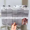 Nuevo Estilo Otoño e Invierno para Mujer: Calcetines holgados estilo Old Money, Calcetines altos, Calcetines holgados de encaje de color liso, Calcetines con separación de dedos para mujer