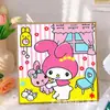 Pintura de Diamantes para Niños Kuromi Hecho a Mano DIY Pintura de Pegatinas de Diamantes Sanrio Pintura de Diamantes con Diamantes Completos 5D Tamaño Pequeño
