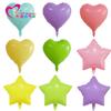 Nuevo Venta Caliente 18 Pulgadas Macaron Pentagrama Película de Aluminio Globo Fiesta de Cumpleaños Diseño Decoración de Boda Estrellas Al Por Mayor