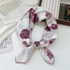 68 Algodón y Lino Estilo Coreano Pañuelo Cuadrado Pequeño para Mujer Primavera y Otoño Versátil Suave Transpirable Protección para el Cuello Pañuelo Fino Decorativo Pañuelo Pequeño