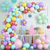 Venta Caliente Transfronteriza 115 Piezas Tema Macaron Forma de Flor Decoración de Cumpleaños Cadena de Globos de Látex Conjunto Combinación
