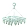 Percha de Plástico Creativa con 32 Colgadores Plegables de Múltiples Pinzas para Secar Ropa Interior y Calcetines, Percha a Prueba de Viento