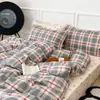 Juego de Cama de Cuatro Piezas, Estilo Pastoral Ropa de Cama Nueva para Dormitorio Sábanas, Funda de Colcha Pequeña Floral para Dormitorio de Estudiantes, Funda de Colcha de Tres Piezas