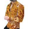 23 Camisa de Primavera Ropa Exterior para Hombre Amazon Europeo y Americano Camisa Estampada para Hombre Cárdigan para Hombre Camisa de Manga Larga para Hombre Venta al por Mayor para Hombre