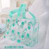 Bolsa cosmética transparente estampada direta da fábrica portátil grande capacidade à prova d'água bolsa de armazenamento em pvc bolsa de mão para senhoras