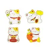 Feliz Año Nuevo Broche de Gato de la Suerte Lindo Accesorios de Nicho Dibujos Animados Accesorios Creativos Insignia Gato de la Suerte Lindo de Dibujos Animados