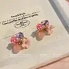 Flores Navideñas~Pendientes Únicos de Flor Rosa para Mujer 2026 Nuevo Estilo Pendientes de Alta Gama con Diseño de Nicho