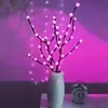 Lámpara de Florero Rama de Simulación de Explosión Roja de Red de Internet Bola Blanca Pequeña Nórdica Habitación Sala de Estar Decoración de Boda Lámpara de Árbol