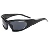 Gafas de Sol Tecnológicas Futuristas, Montura Pequeña, Gafas Deportivas de Ciclismo Personalizadas, Gafas de Sol Europeas y Americanas Transfronterizas con Forma Especial Y2K