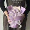 Buquê de Flores Puff Crochê Tricô Transfronteiriço, Flores Artificiais, Buquê Feito à Mão, Presente Dia dos Namorados Atacado