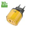 Carregador de cabeça de carregamento multi-porta AC transparente de cristal quadrado 5v2a adaptador de energia carregador rápido qc3.0 pd20w
