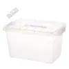 Caixa Doméstica com Tampa Balde Quadrado Espesso Aquário Tanque de Armazenamento de Água Reservatório Caixa Plástica Basculante Retangular Transparente Grande