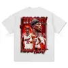 Camiseta para Hombre con Sentido del Diseño Gótico Harajuku Camisa Y2K Estampado Camiseta de Algodón para Hombre Manga Corta Estampada Top de Baloncesto Callejero